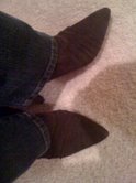 brown suede ankle boots