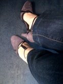 purple suede shoes